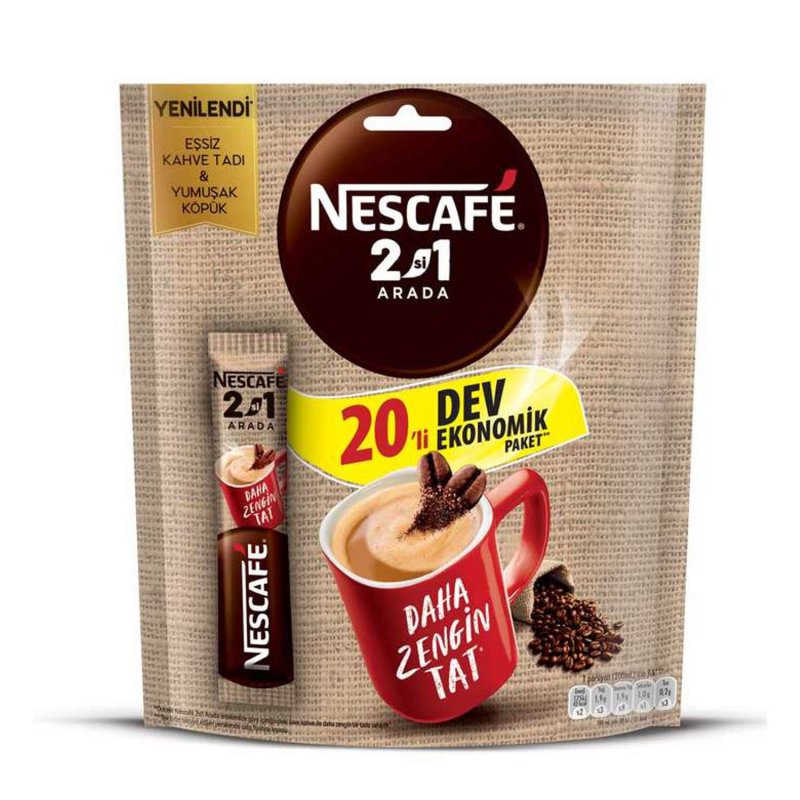 Nescafe Sütlü Köpüklü 3'ü 1 Arada 17.4 gr 20'li
